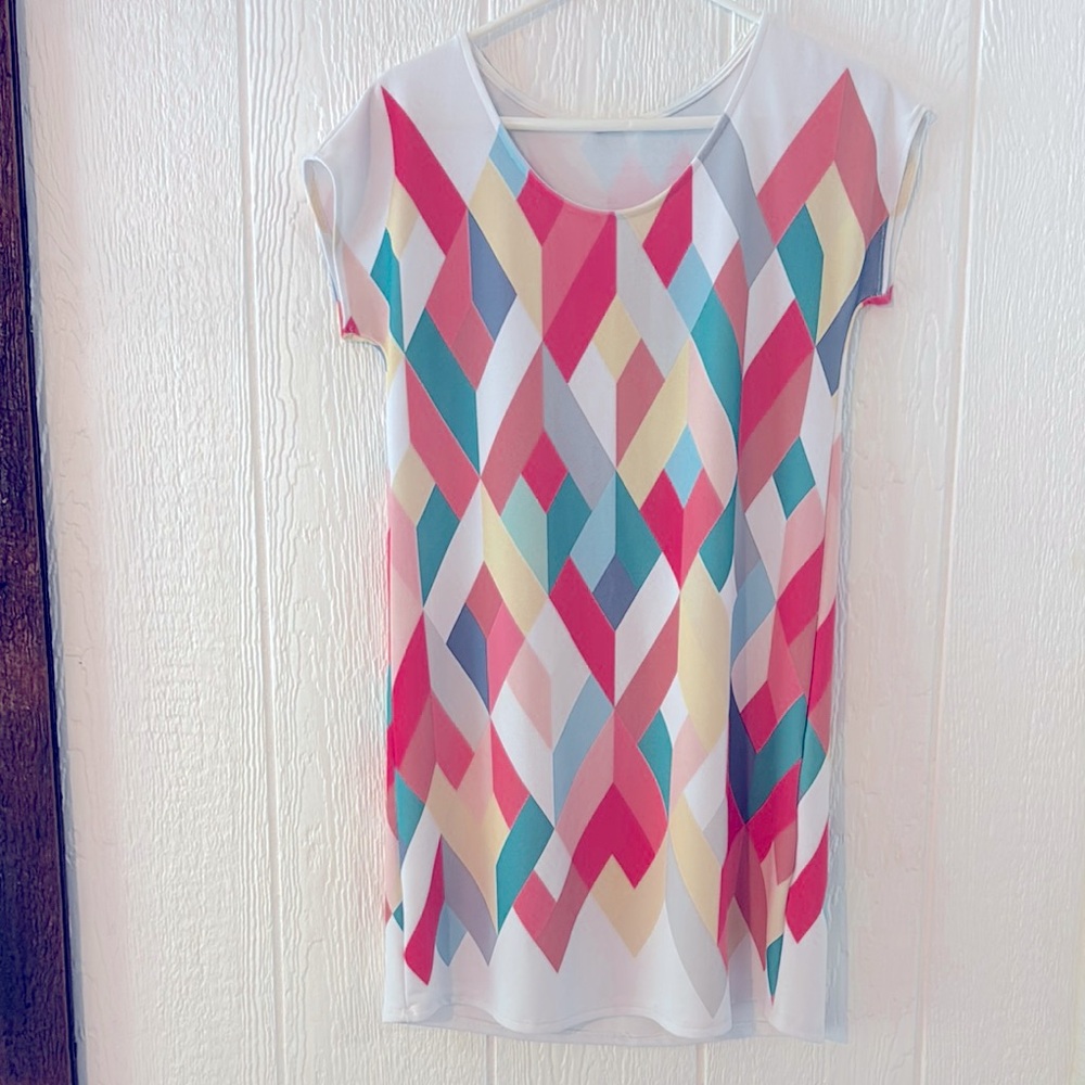 Geometric print dress small - Picture 3 of 4